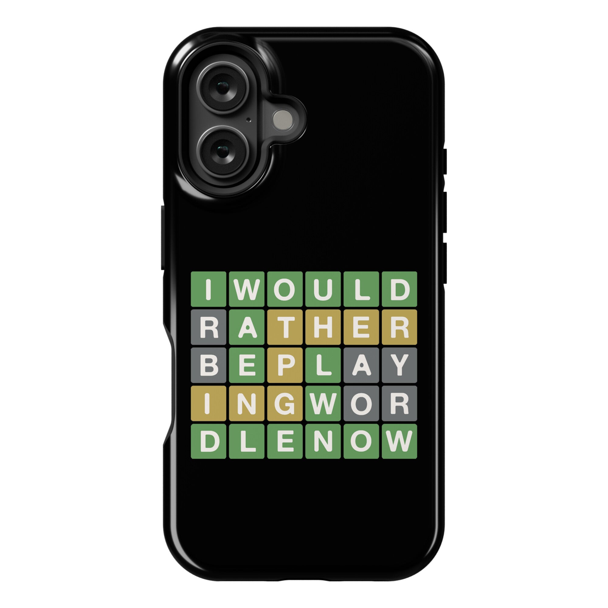 I Would Rather Be Playing Wordle Now Parody Phone Case